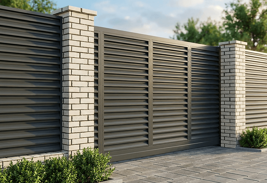 Poartă Autoportantă Jaluze — Anthracite grey, Chocolate brown, Stone grey