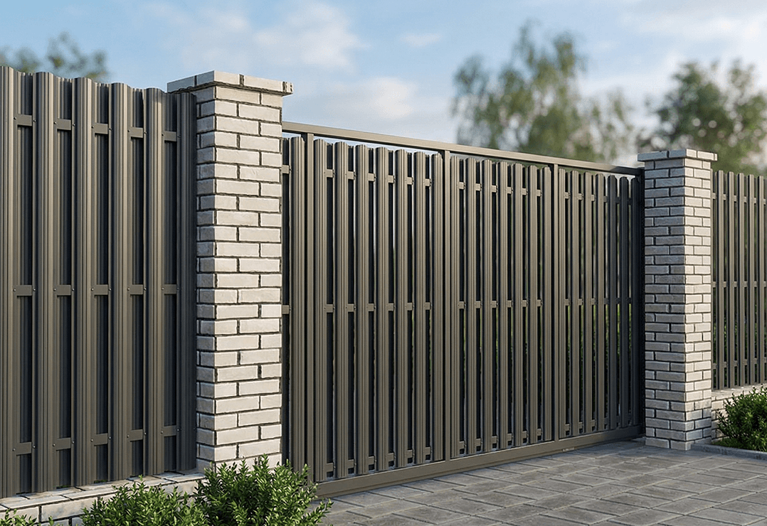 Poartă Glisantă Șipcă — Anthracite grey, Chocolate brown, Stone grey