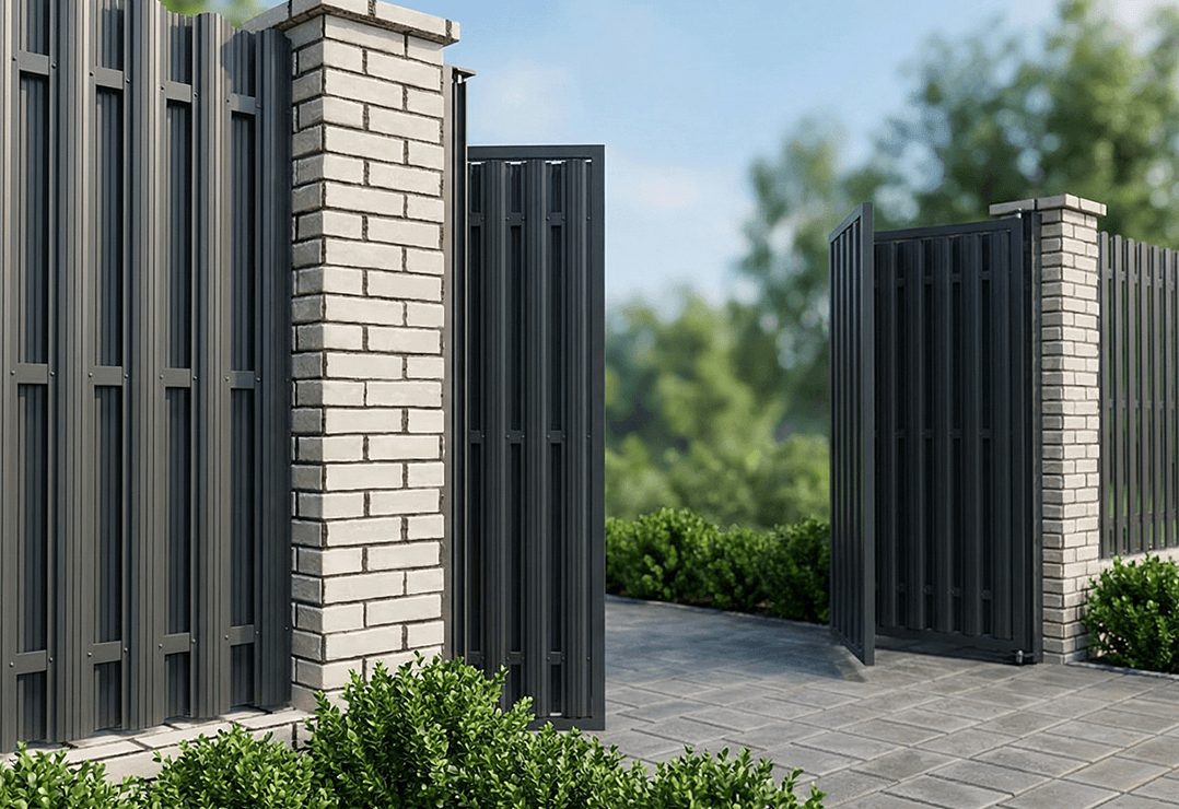 Poartă Bi-Folding Șipcă — Anthracite grey, Chocolate brown, Stone grey