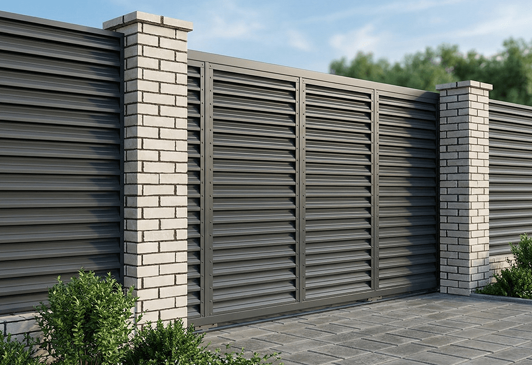 Poartă Glisantă Jaluze — Anthracite grey, Chocolate brown, Stone grey