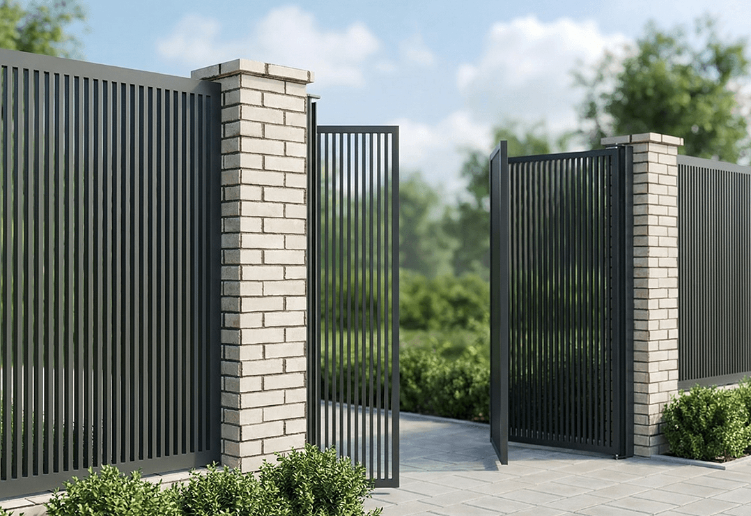 Poartă Bi-Folding Profile Verticale INSIDE — Jet black, Stone grey, Basalt grey