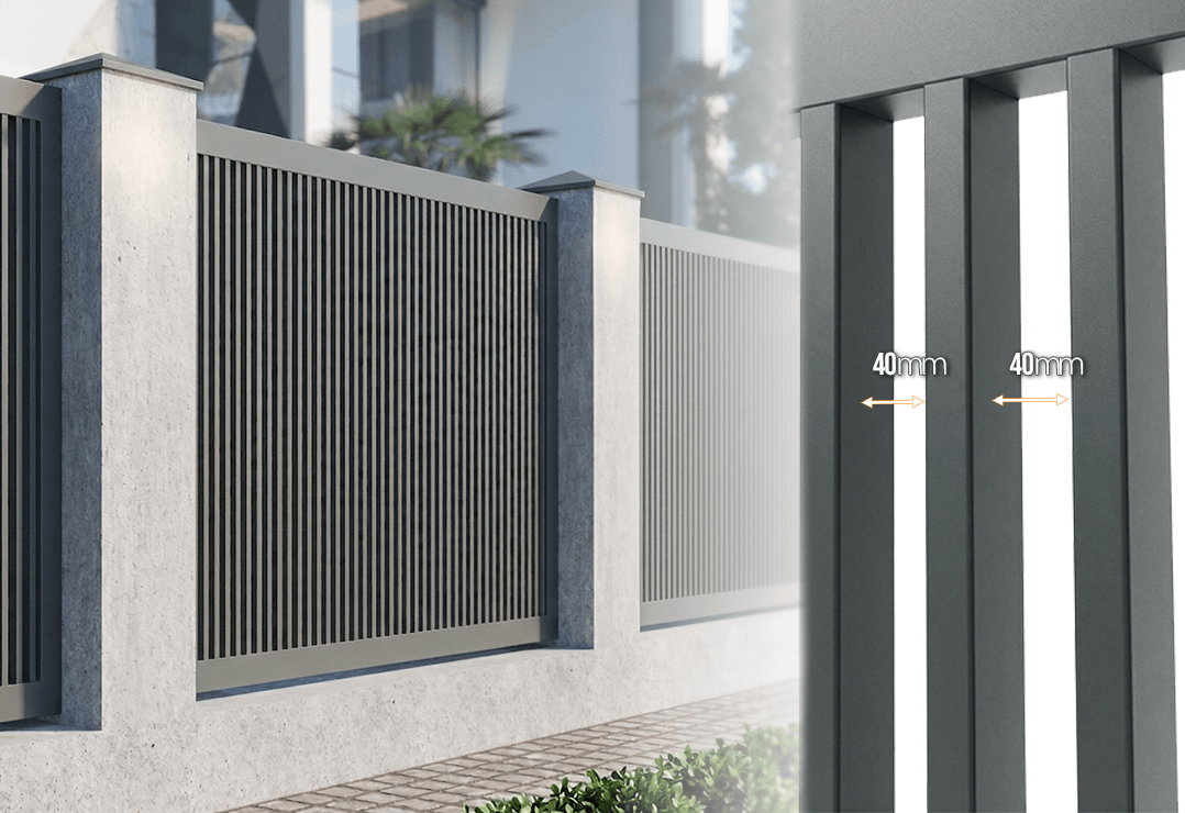 Gard Profilat INSIDE PAS 40 — Jet black