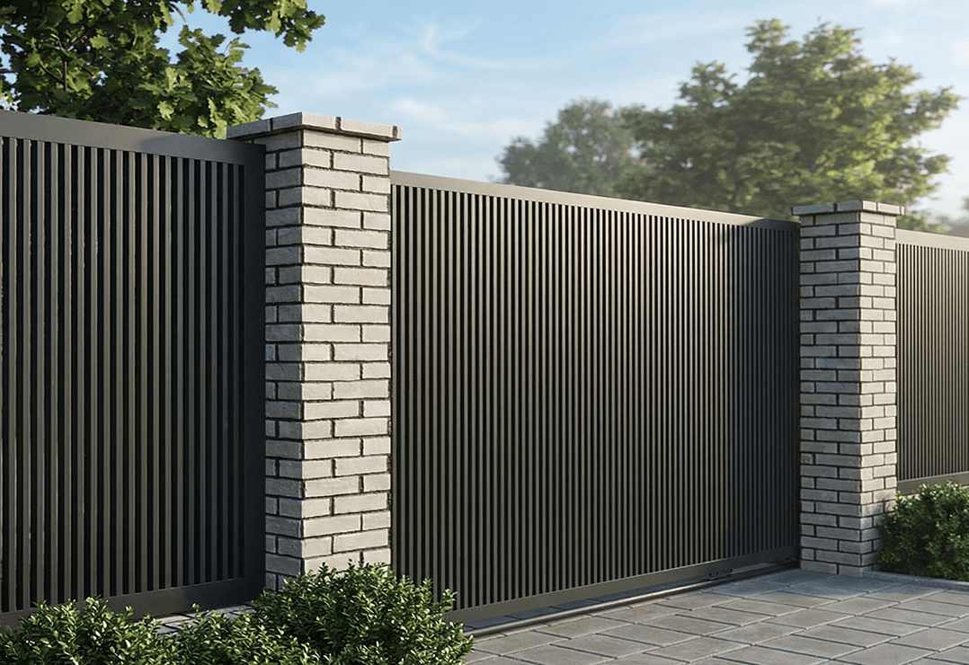 Poartă Glisantă Profile Verticale INSIDE — Jet black, Stone grey, Basalt grey