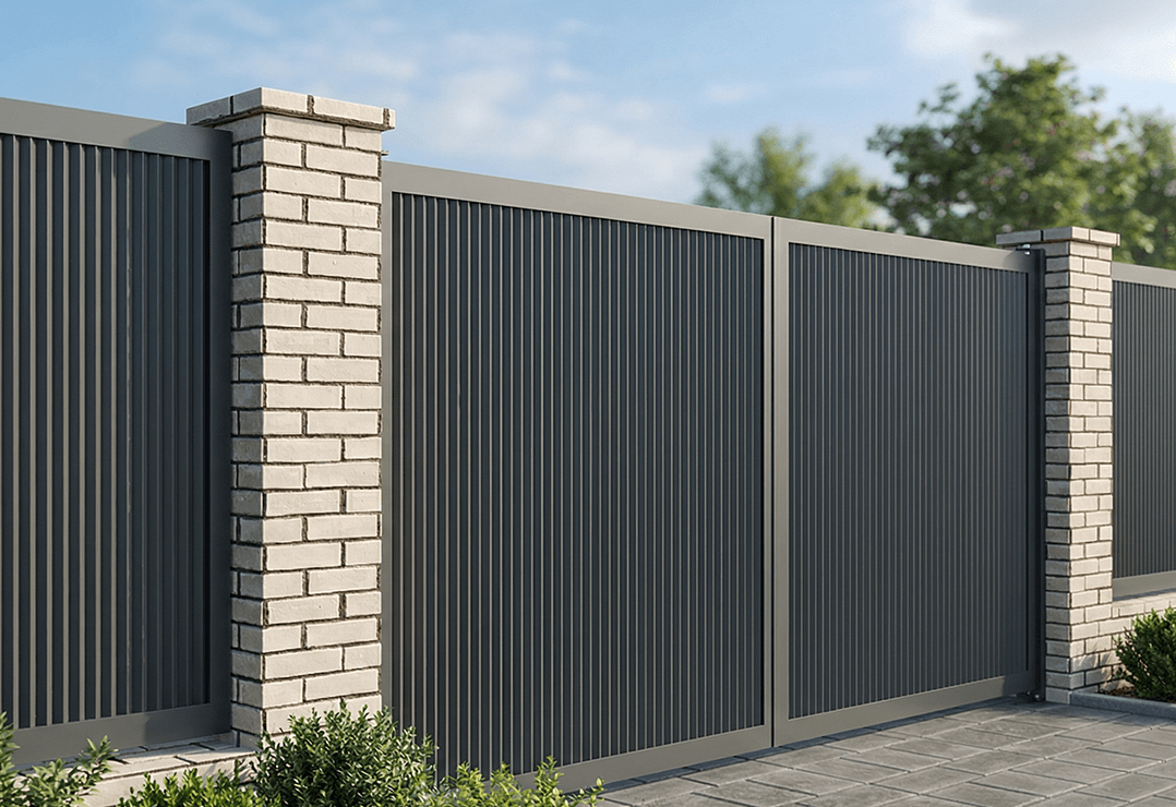 Poartă Batantă Profile Verticale INSIDE U-45 — Jet black, Stone grey, Basalt grey