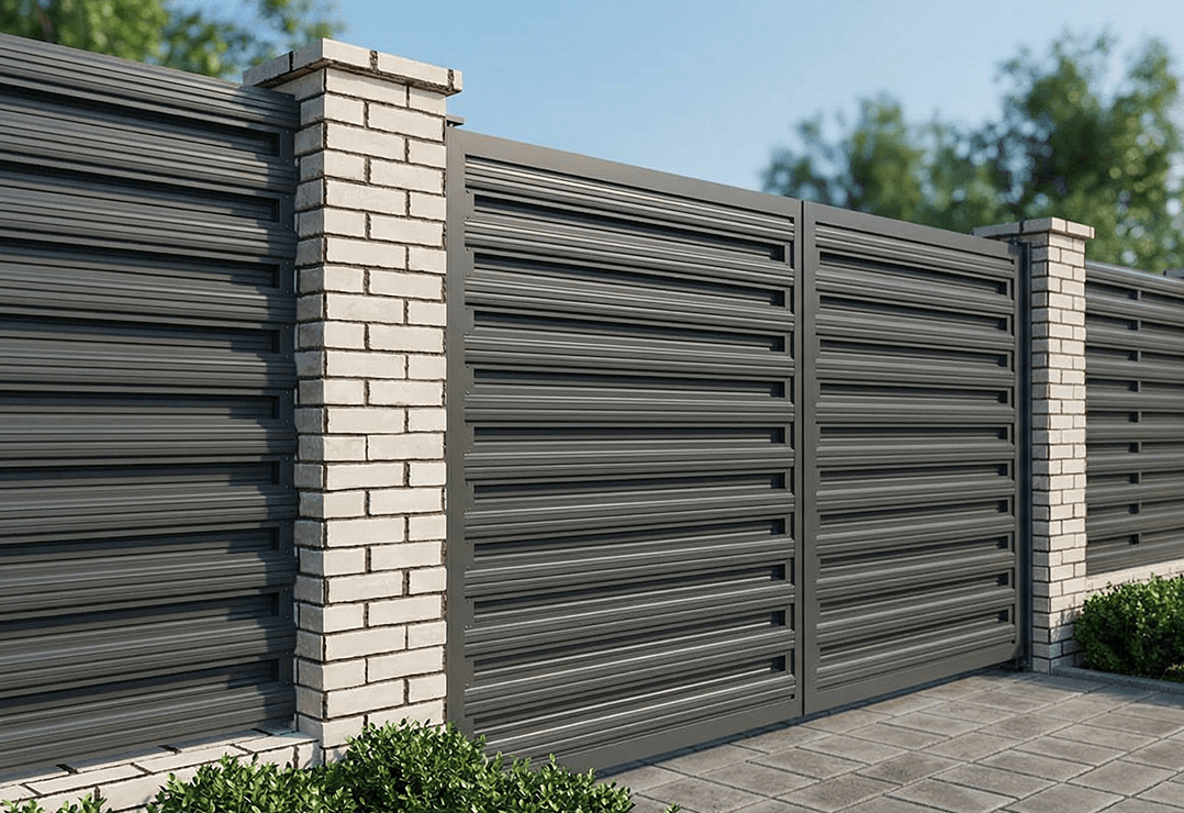 Poartă Batantă Șipcă Orizontală — Anthracite grey, Chocolate brown, Stone grey