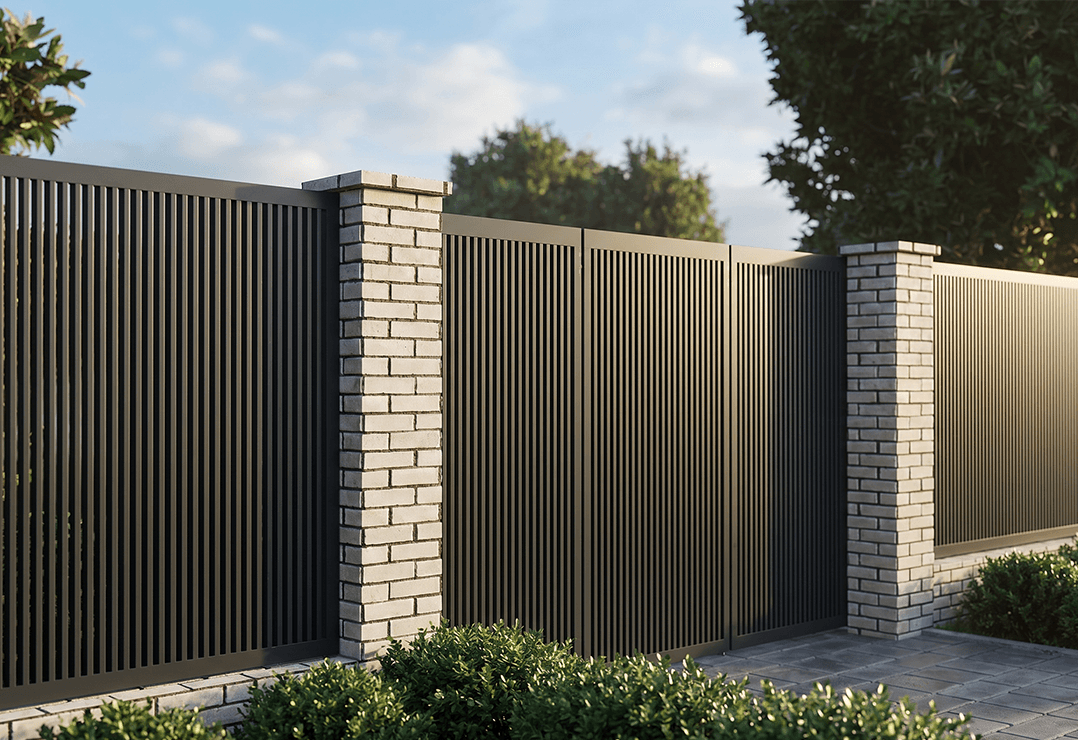 Poartă Glisantă Articulată Profile Verticale INSIDE — Jet black, Stone grey, Basalt grey