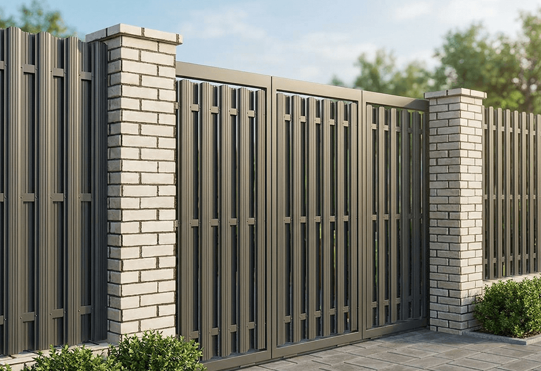 Poartă Glisantă Articulată Șipcă — Anthracite grey, Chocolate brown, Stone grey