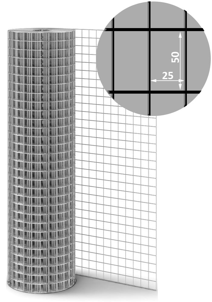 Plasa Sudata Zincata Ochi 25x50 H-1.0m - Plasa Sudata Zincata Ochi 25x50 d-1.0