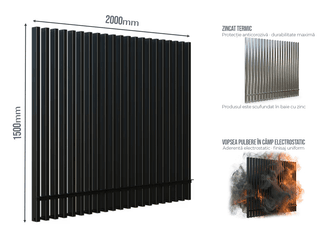 Gard Profilat LUX 80X40 — Gard Profilat LUX 80X40 PAS 60