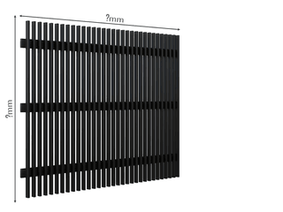 Gard Profilat Verical 40x20 PAS 40 — Dimensiuni la COMANDA