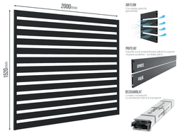 Gard Profilat Orizontal 80mm — Gard Profilat Orizontal Pas 40 Anthracite grey