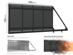 Poarta Autoportantă Jaluze Verticale — Poartă Autoportantă Jaluze Verticale Anthracite grey