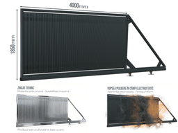 Poarta Autoportantă Profile Verticale 40x20 — Poarta Autoportantă Profile Verticale 40x20 Jet black
