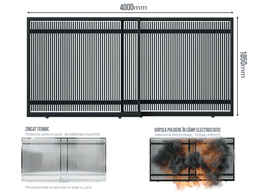 Poartă Glisantă Telescopică Profile Verticale 40x20 — Poartă Glisantă Telescopică Profile Verticale 40x20 fără stîlpi Jet black