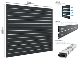Gard Profilat Orizontal 100mm — Gard Profilat Orizontal Pas 10 Anthracite grey