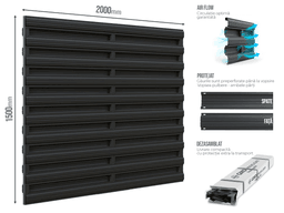 Gard Șipcă Orizontal DUBLU — Gard Șipcă Orizontal DUBLU Anthracite grey