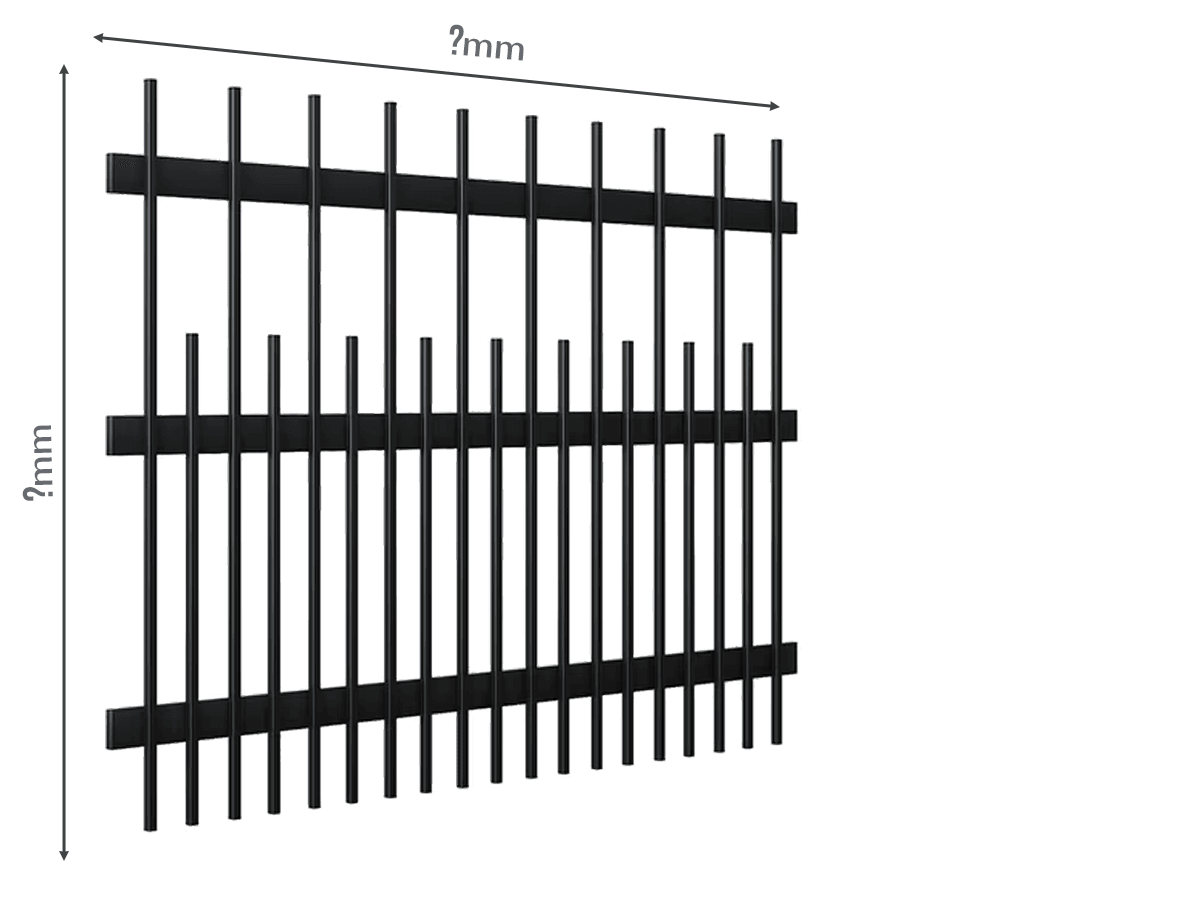 Gard Profilat Vertical 20x20 PAS 180/80 - Dimensiuni la COMANDA