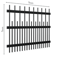 Gard Profilat Vertical 20x20 PAS 180/80 — Dimensiuni la COMANDA