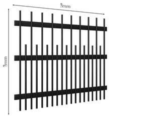 Gard Profilat Vertical 20x20 PAS 180/80 — Dimensiuni la COMANDA