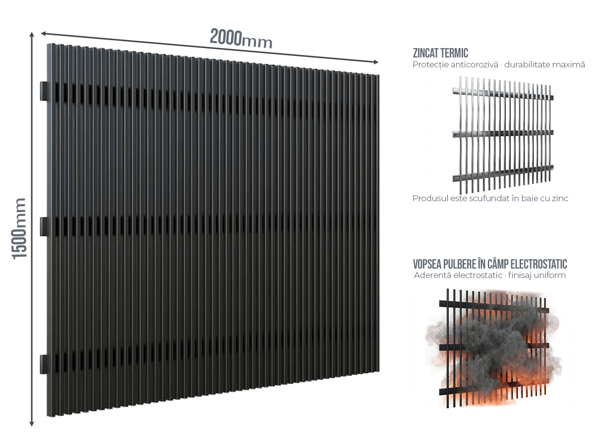 Gard Profilat Verical 40x20 PAS 20 — Gard Profilat Verical 40x20 PAS 20