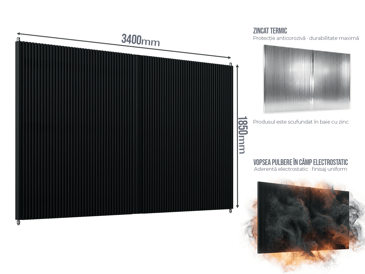 Poartă Batantă Profile Verticale 40x20 — Poarta Batanta Profile Verticale 40x20 fără stîlpi