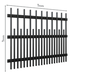 Gard Profilat Verical 40x20 PAS 180/80 — Dimensiuni la COMANDA