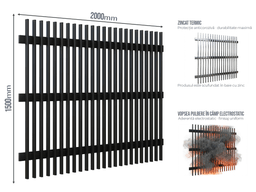 Gard Profilat Verical 40x20 PAS 60 — Gard Profilat Verical 40x20 PAS 60 Jet black