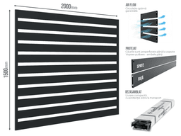 Gard Profilat Orizontal 100mm — Gard Profilat Orizontal Pas 40 Anthracite grey