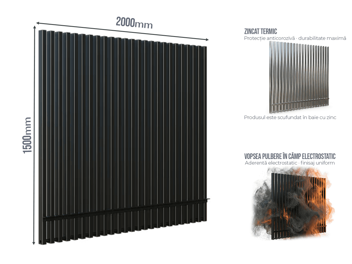 Gard Profilat LUX 60X40 — Gard Profilat LUX 60X40 PAS 60